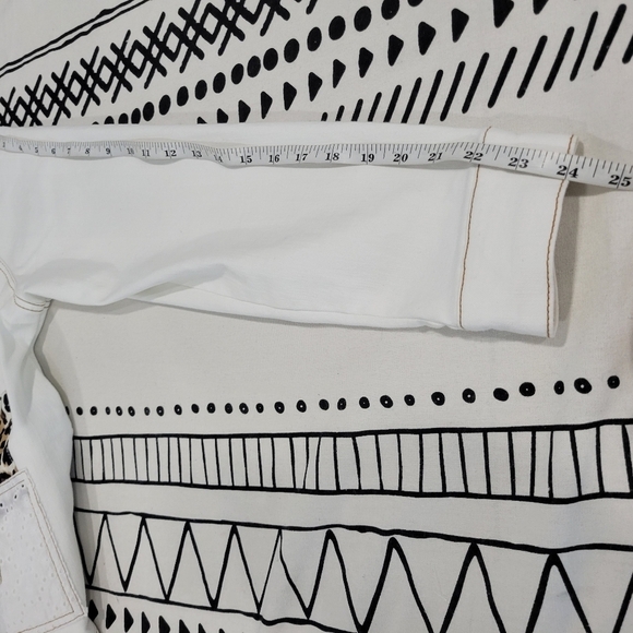 LOGO Lori Goldstein Women' Off White Denim Patchwork Button Front Jacket… - Picture 7 of 14